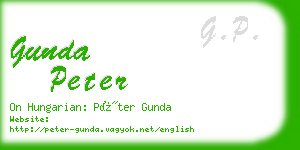 gunda peter business card